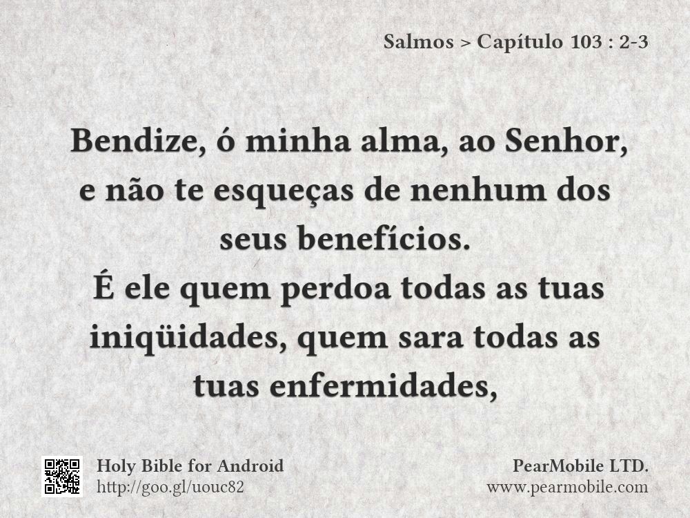 Salmos, Capítulo 103:2-3